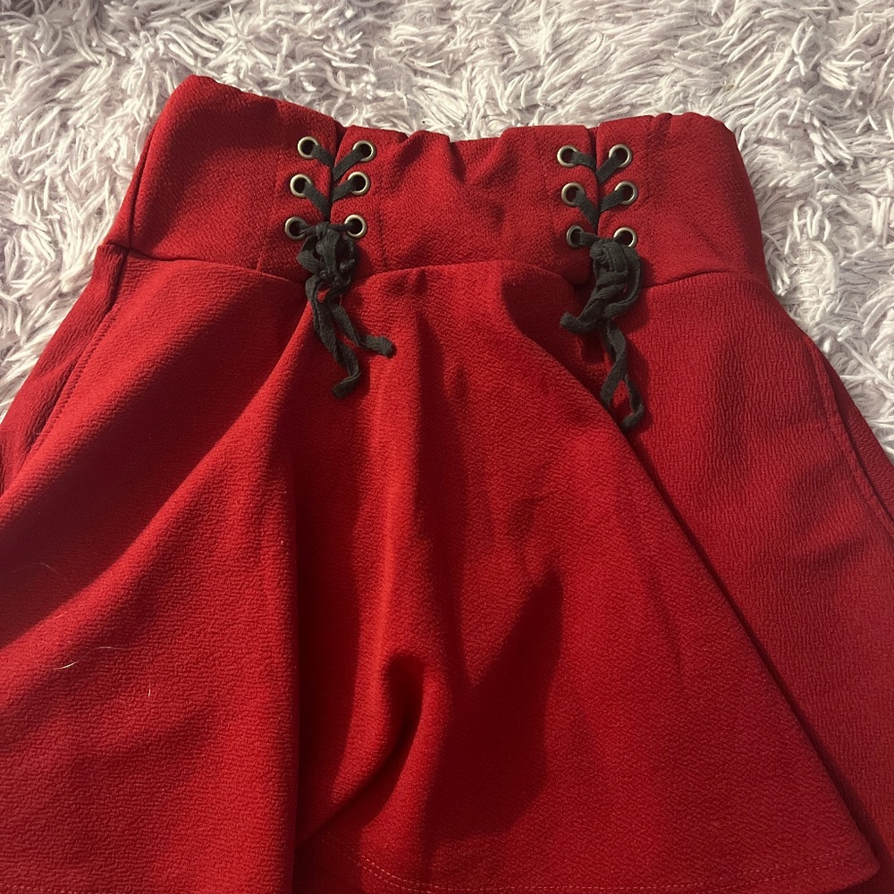 Red Laced Skirt